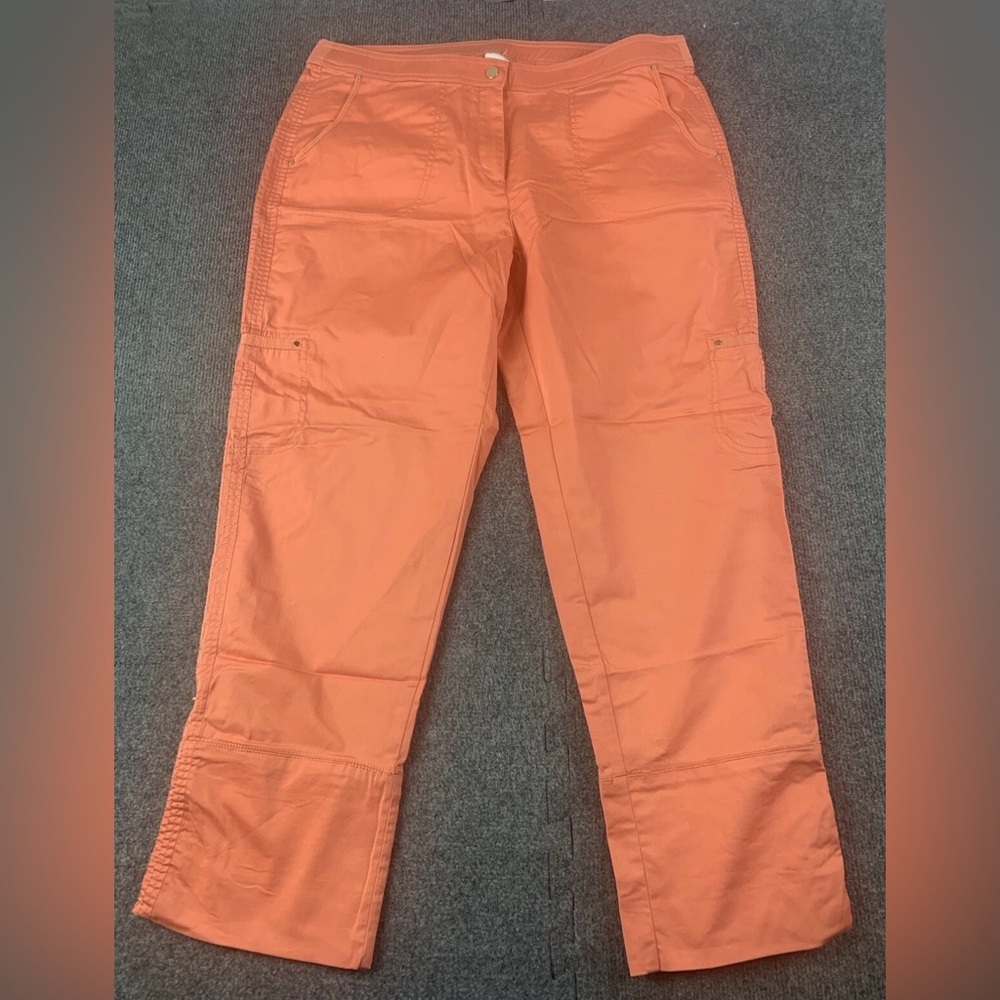 Zenergy By Chico’s Womens Cotton Blend Pants Size 2.5 Orange